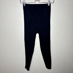 SPANX Black High Rise Leggings Shapewear Pull On Stretch Solid Basic Black M